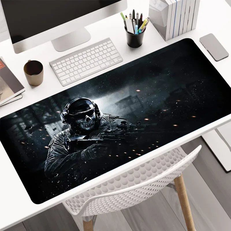 Large Mouse Pad 900x400 soldier Gaming Desk Pad For War Laptop Desk Mat Stitched Edge Non-Slip Rubber Mousepad Gamer Office Home