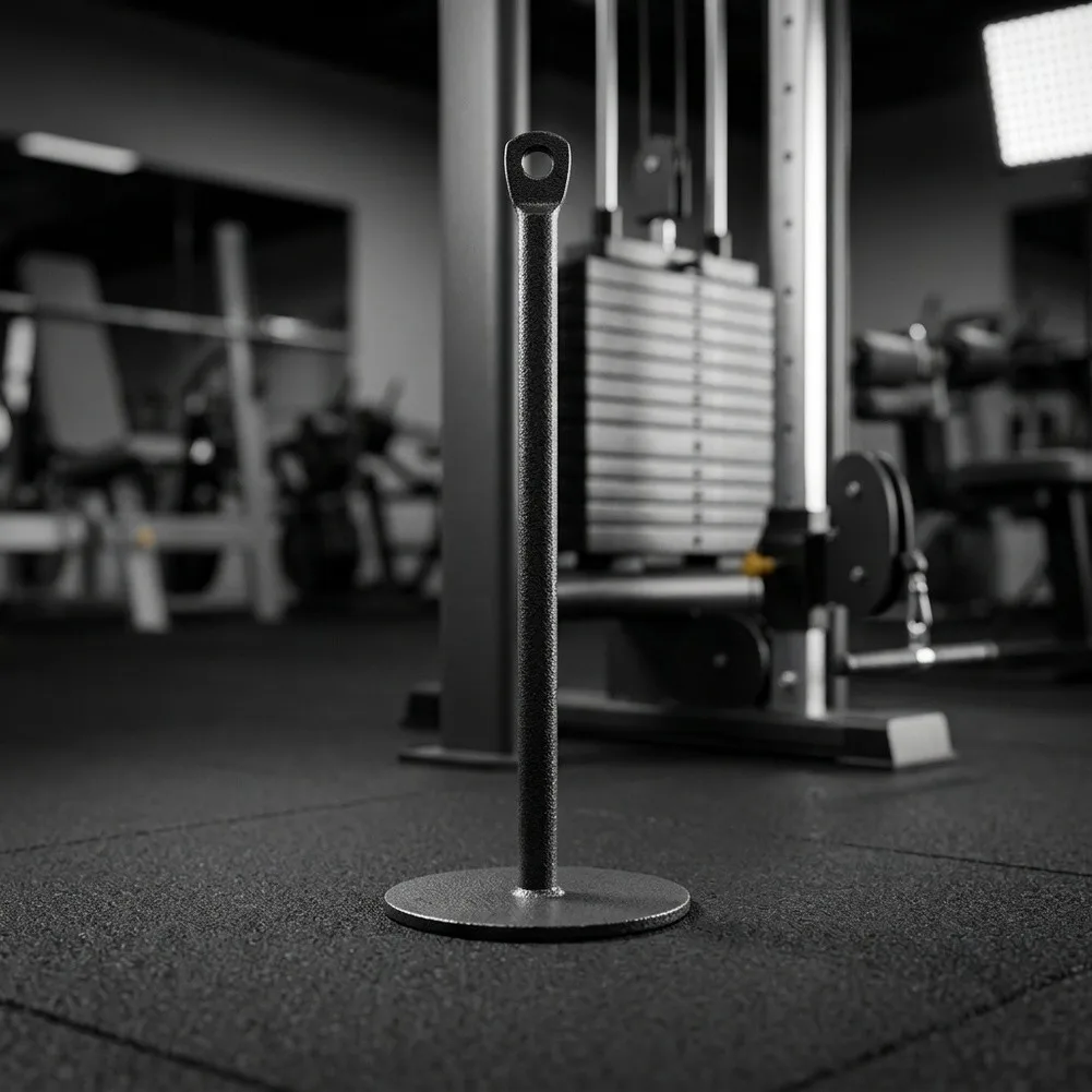 Steel Charging Pin for Weight Plates in Home Gym Setups with Wide Base Support for Safety During High Intensity Training