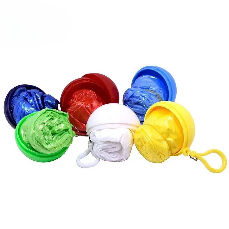 Heißer Wasserdichter Regenmantel Ball Einweg-Regenmäntel Transparenter Regenschutz Notfallmantel für Reisen Camping Outdoor-Sport