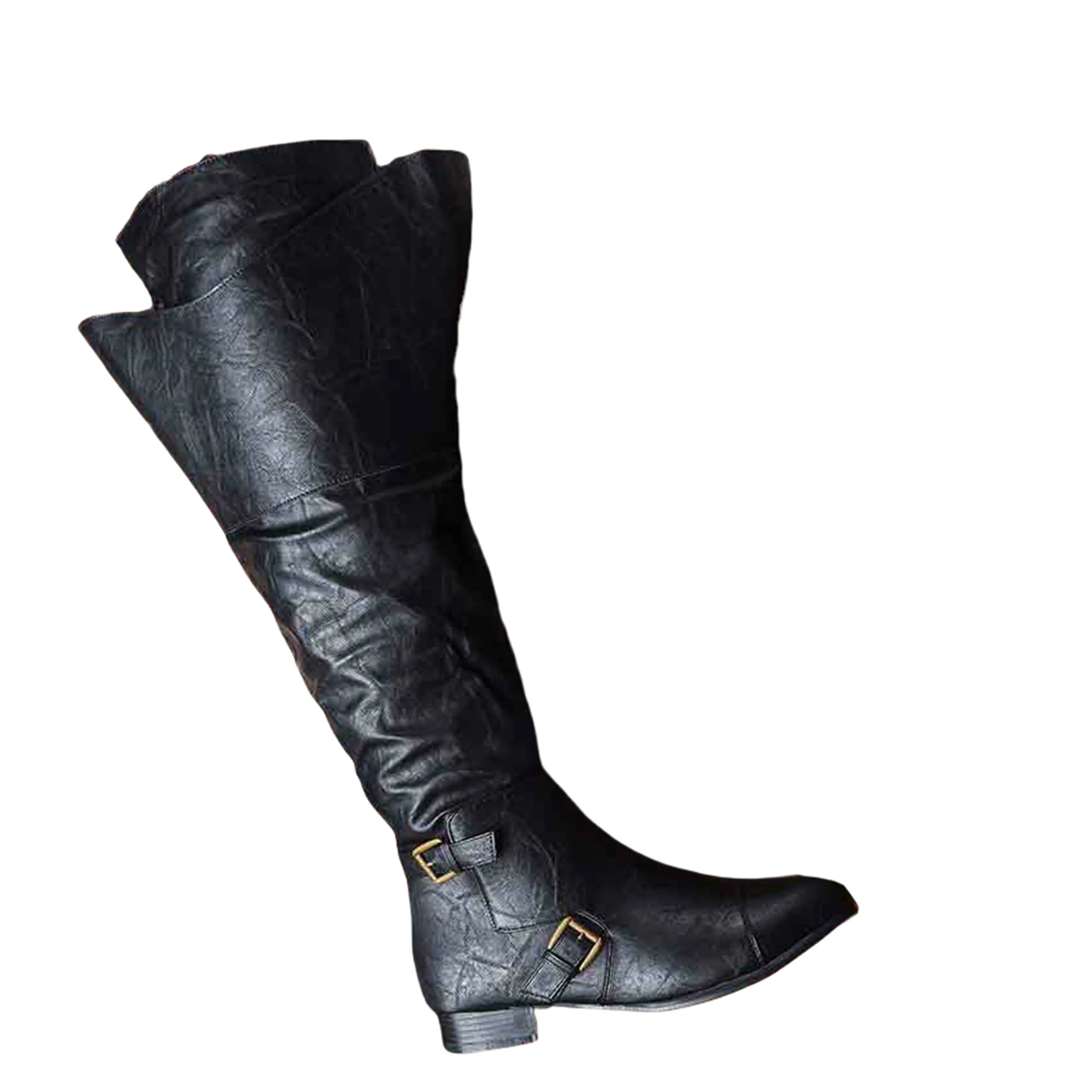 Mannen Middeleeuwse Ridderlaarzen Gotische Puntige Kniehoge Laarzen Halloween Carnaval Cosplay Manchet Schoenen