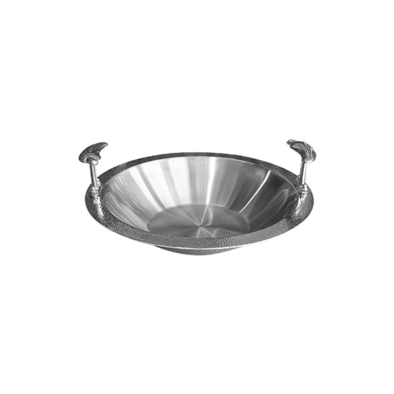 The  customizable stainless steel casserole is durable and suitable for home and commercial kitchens
