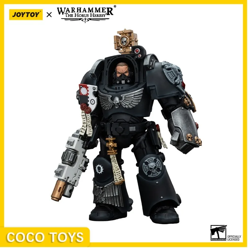 [สต็อก] JOYTOY Warhammer รูปที่ 40K 1/18 มือเหล็กกัปตันใน Terminator เกราะ Action Figure Joint Movable โหมดตุ๊กตาของเล่น