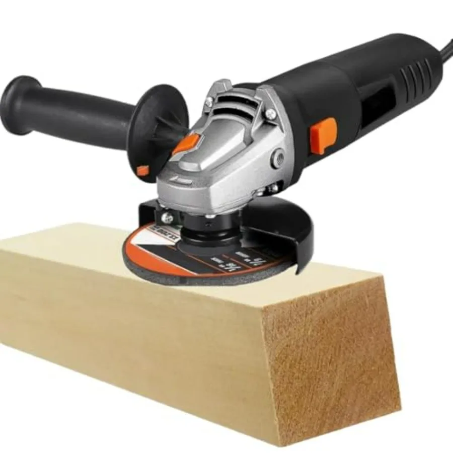 

Corded Angle Grinder 4.3 Amp 4-1/2 Inch Slide Switch for Metal Steel Bolts Rebar Copper Plastic PVC ABS Tile Grout Rock Granite