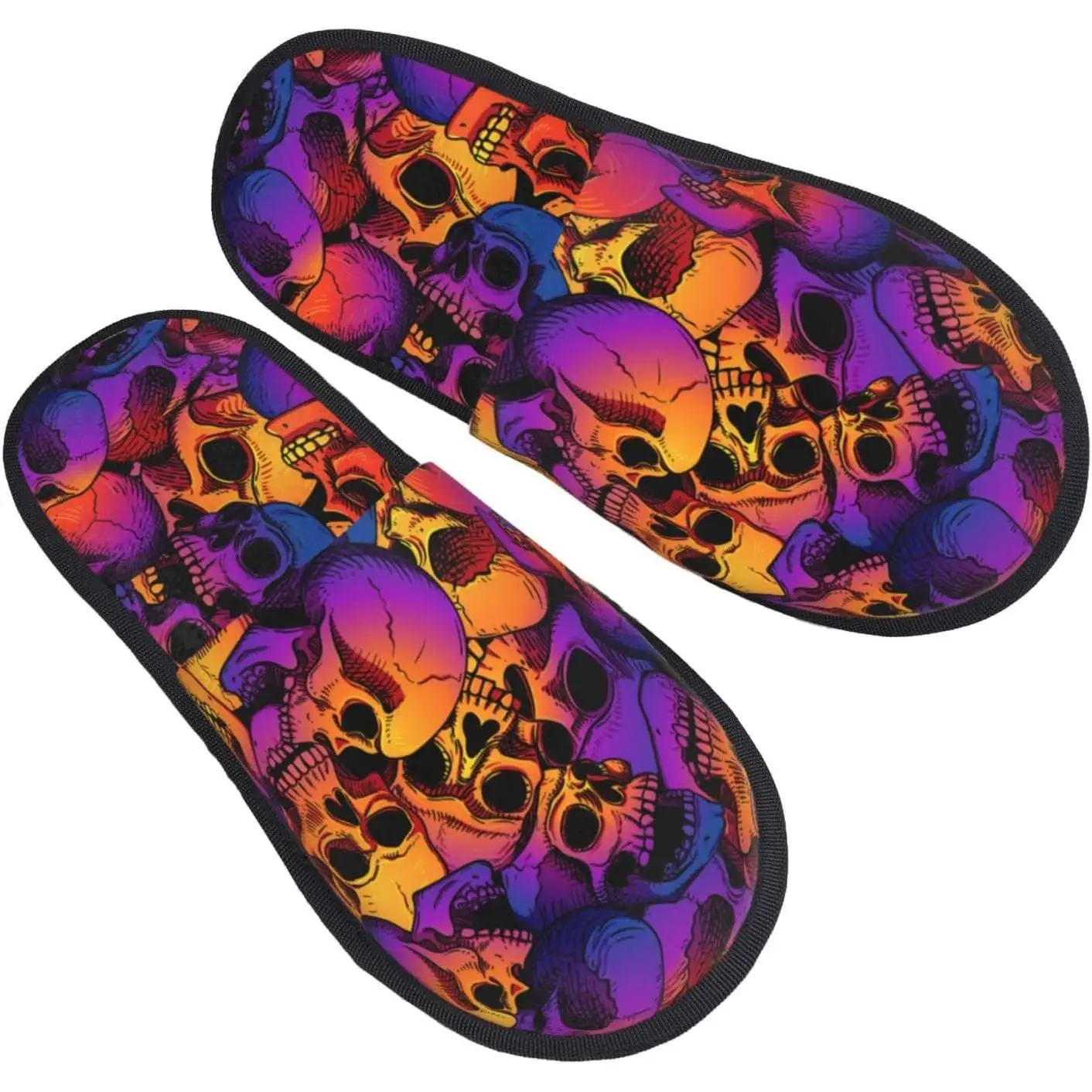 

Нечеткие тапочки, теплые меховые тапочки с черепом и нескользящими зимними слипонами, домашние и уличные плюшевые домашние тапочки, портативные товары