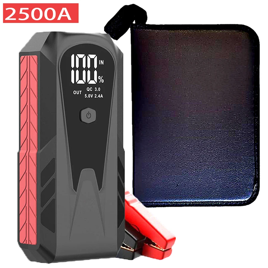 18800mAh Car Jump Starter Portable Power Bank Car Battery Booster 12V 2500A Car Starting Device for Petrol Diesel 6.0L 5.0L