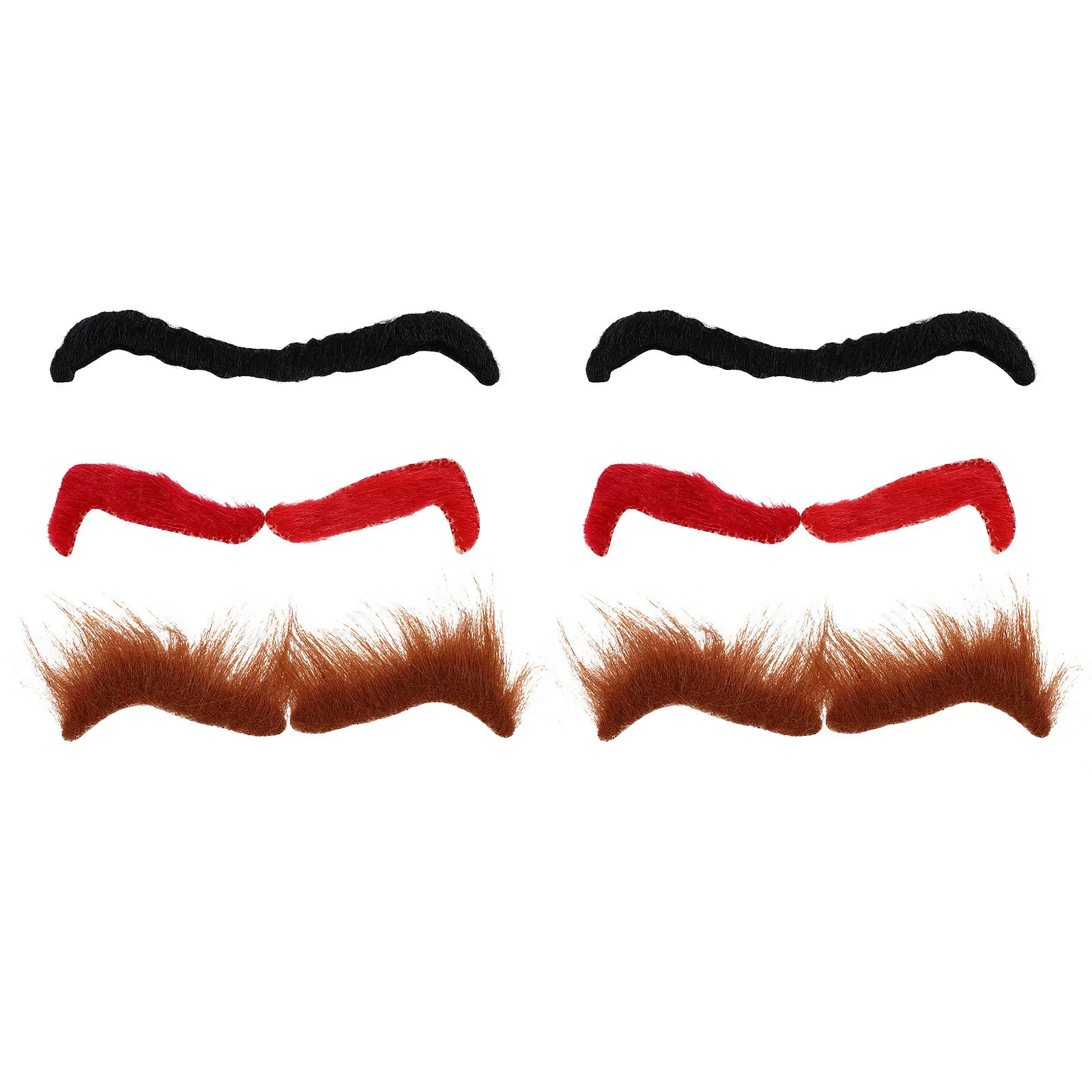 Faux sourcils colorés, fournitures créatives de bal, Costume Durable, mascarade de fête, accessoires de Cosplay d'halloween, peluches auto-adhésives