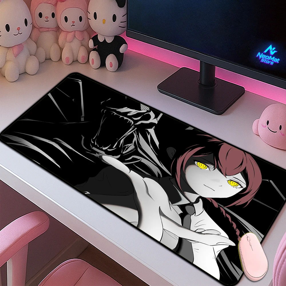 Motosega Uomo Makima Mauspad Xxl Accessori per PC Tappetino da scrivania da gioco Tappetino per mouse nero Tappetino per mouse Anime Tappetino per mouse 1200 Tappetini per dimensioni personalizzate
