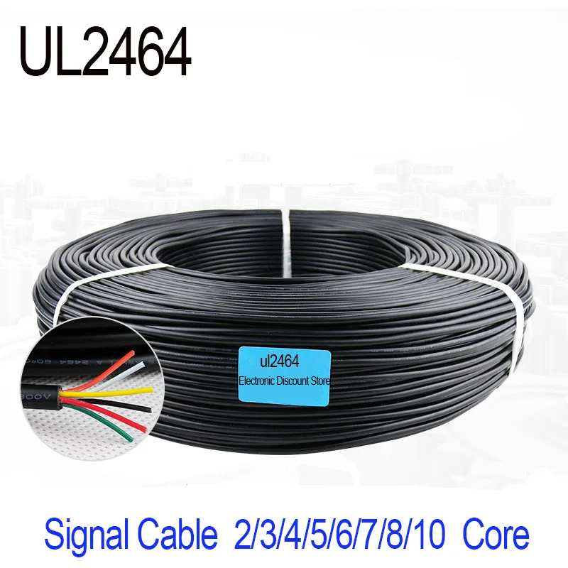 

Wire Cable 28 26 24 22 20 18 16 AWG Copper Signal Cable 2 3 4 5 6 7 8 10 Core Soft Electronic Audio Wire UL2464 2/5/10M Sheathed