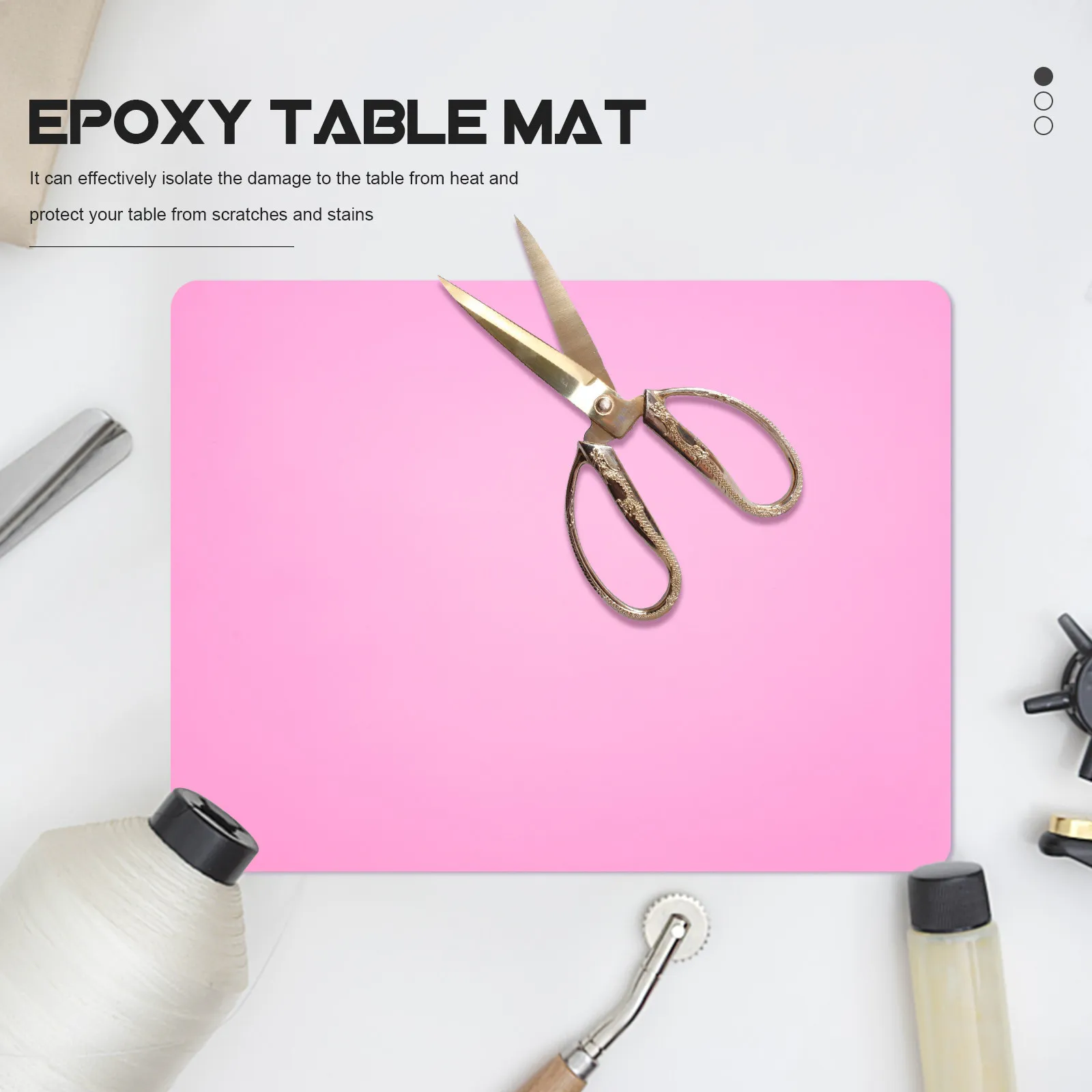 2Pcs Silicone Epoxy Mat Nonstick Heat Resistant Countertop Protector for DIY Tumblers Resin Mugs Craft Jewelry Casting Mats