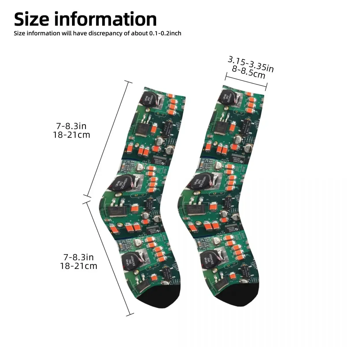 Calcetines de placa de circuito Harajuku, medias largas de alta calidad para todas las estaciones, accesorios para regalos de navidad Unisex