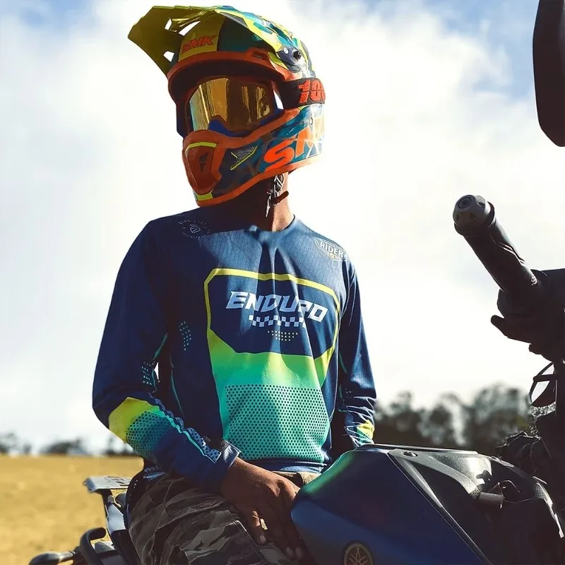 

2025 Popular 3D Printed Motorcycle Riding T Shirt Breathable Quick Dry for Autumn