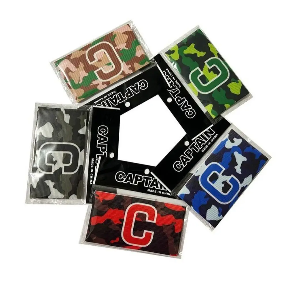Random Football Captain Armband Adjustable Non-slip Sports Arm Band Elasticity Anti-off Sports Armband Team Unit Player