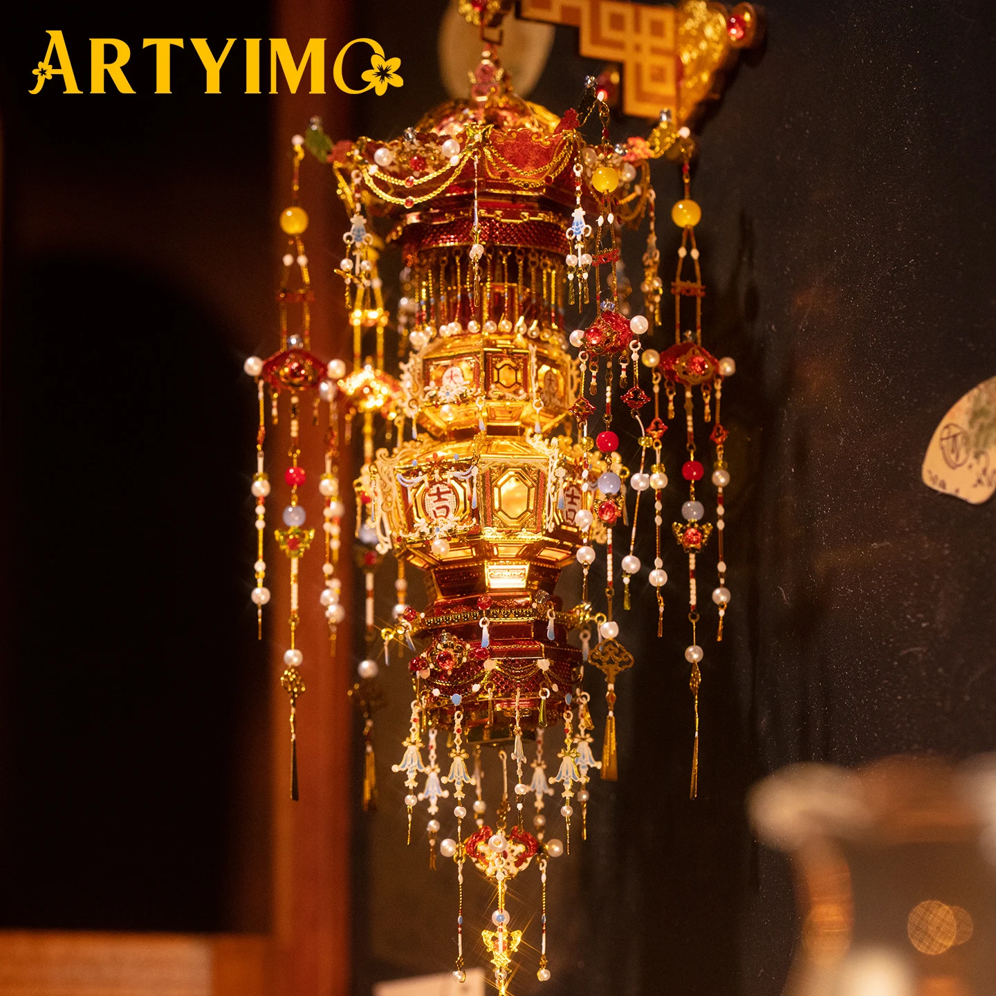 ARTYIMO Lucky Gourd 3D Metal Puzzle DIY Assembly Kit, Brain Teaser, Desk Decor, Christmas Halloween Birthday Gift, Collectible view 2