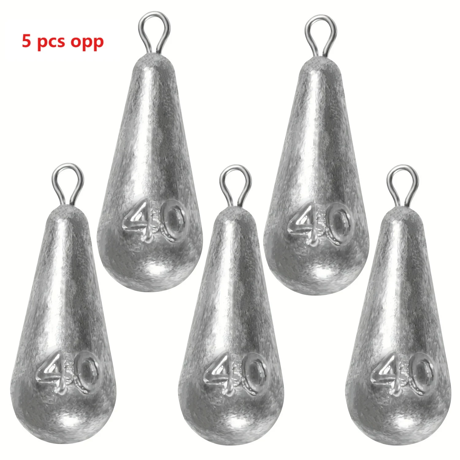 5 Stück/20 Stück 10g-100g Angelgewichte, tropfenförmige Hakenring-Sinker zum Angeln, Angelzubehör, Casting Drop Shot Gewichte