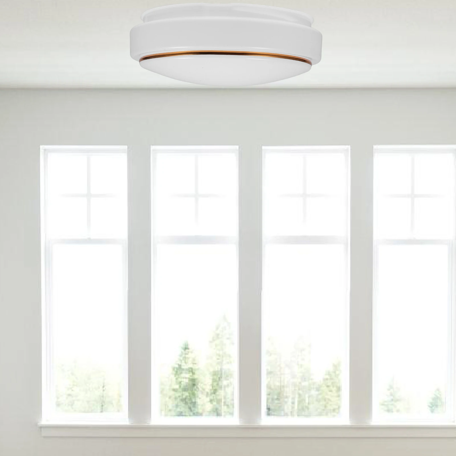 

Circular Ceiling Light Shade PVC Lamp Covers Flush Mount LED Replacement Globes Dome Shades Laundry Room Durable Design Easy