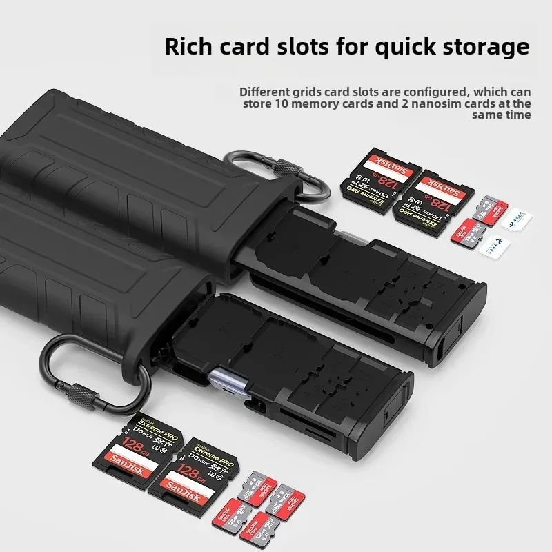 

High-Speed Card Reader & Case SD TF SIM Dual Slot Data Transfer Memory Card For Cameras/phone /Drones Accessories