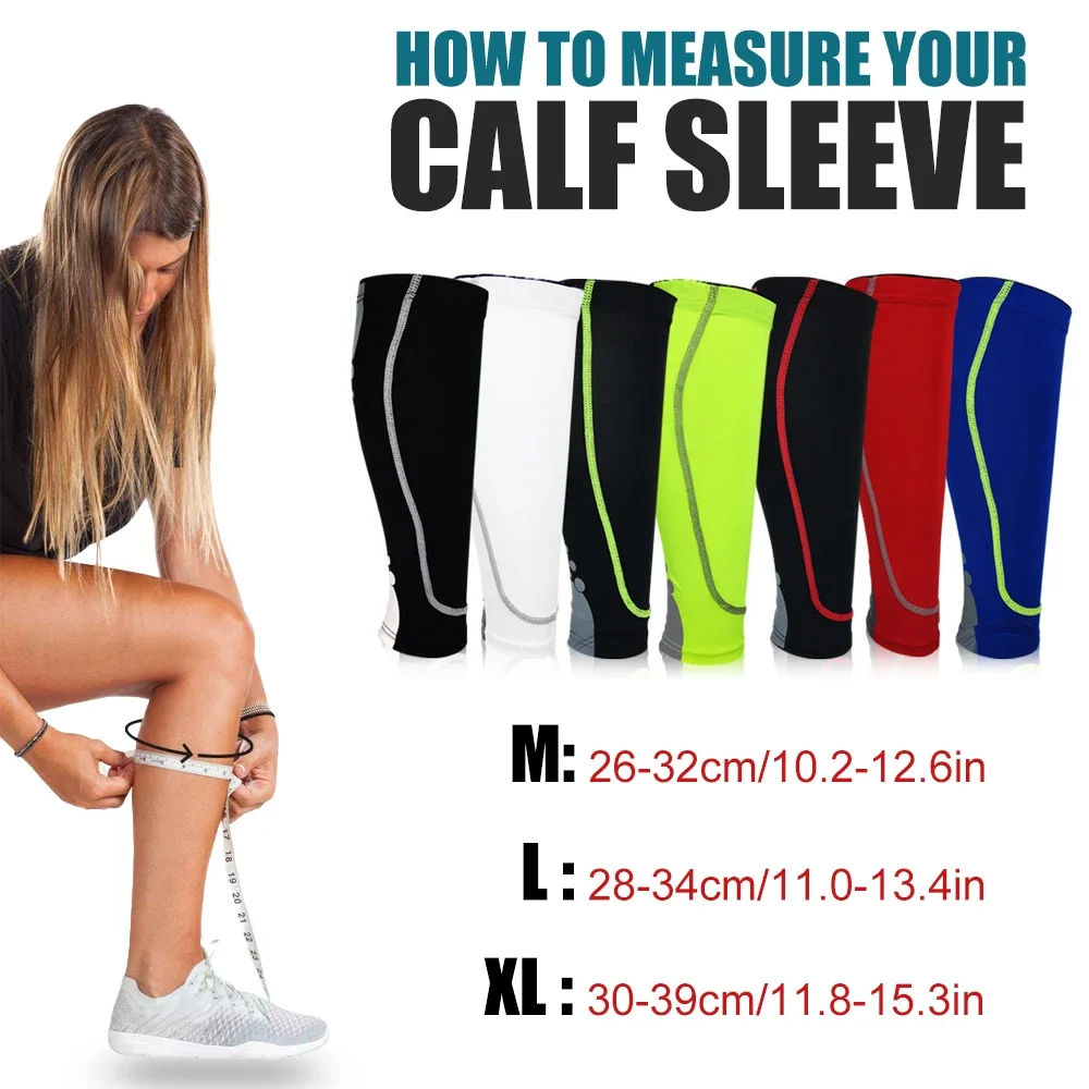 Sport Calf Compression Sleeves Leg Sock Running Cycling Leg Warmers Runners Shin Splint Varicose Vein Pain Relief