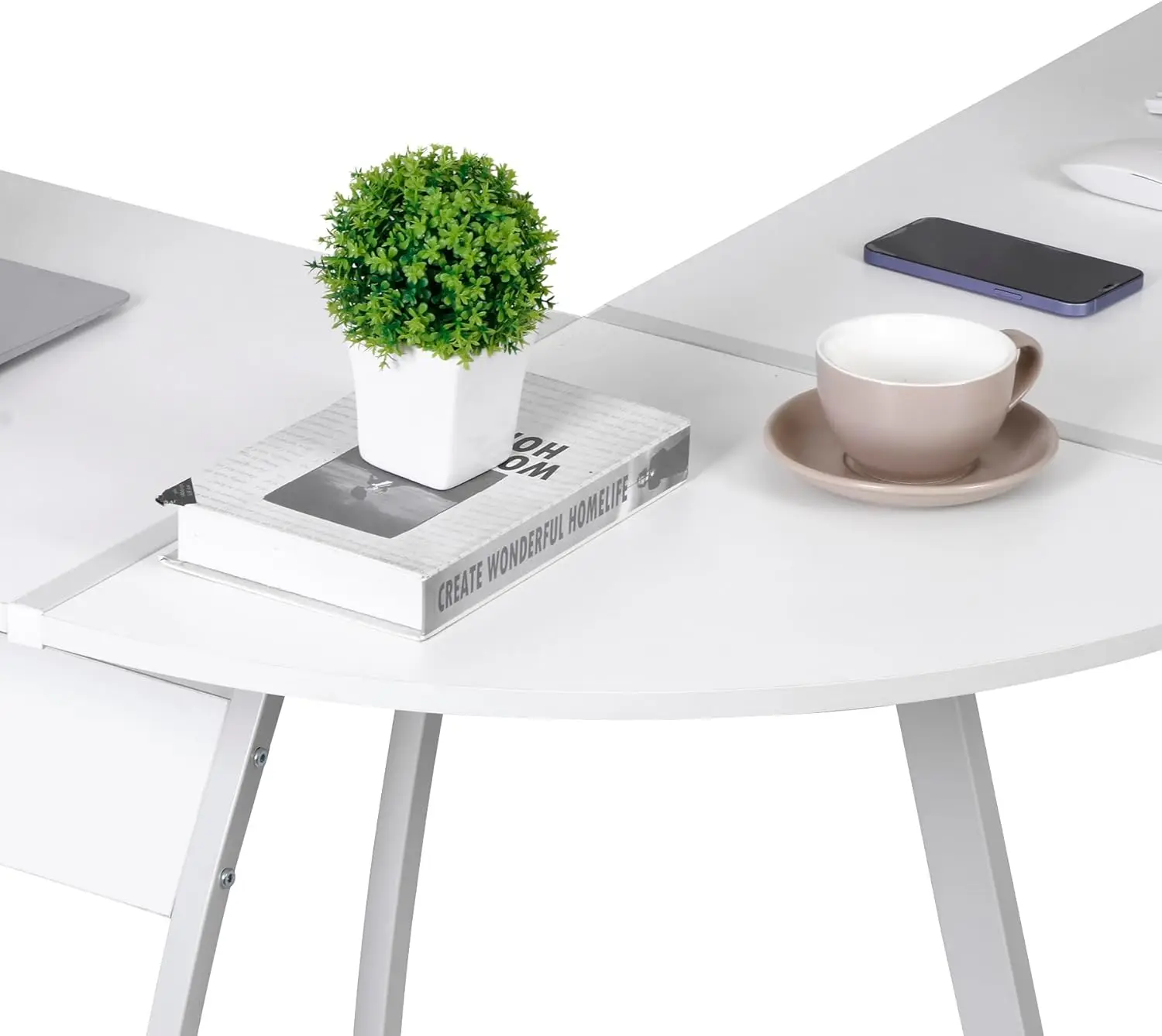 L-Shaped Corner Desk Computer Gaming Desk - Modern Home PC Table Office Writing Workstation