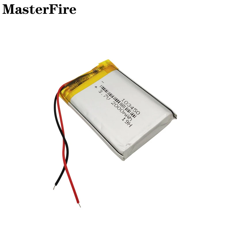 103450 2000mah 3.7V Lithium Polymer Battery For GPS Navigator Power Bank E-Book LED Light Rechargeable Li-polymer Batteries