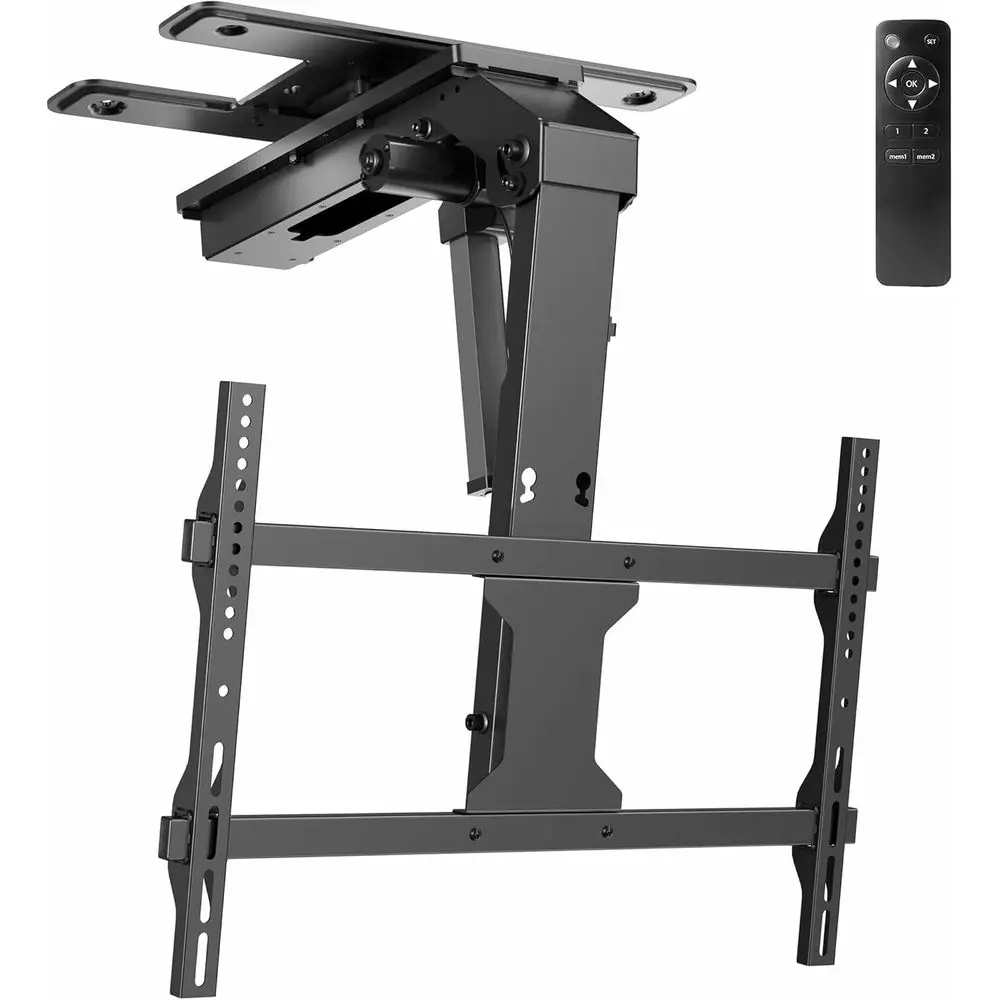 

Моторизованное поворотное потолочное крепление для телевизоров с диагональю 37-70 дюймов, выдерживает до 45 кг, управление через приложение и голосовое управление, черный цвет