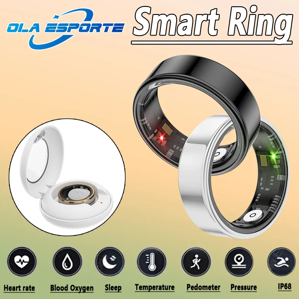 

2025 New Smart Ring Men Women, Heart Rate and Blood Oxygen Monitor Smartring IP68 & 5ATM Waterproof Ring Multi-sport Mode Pk R99