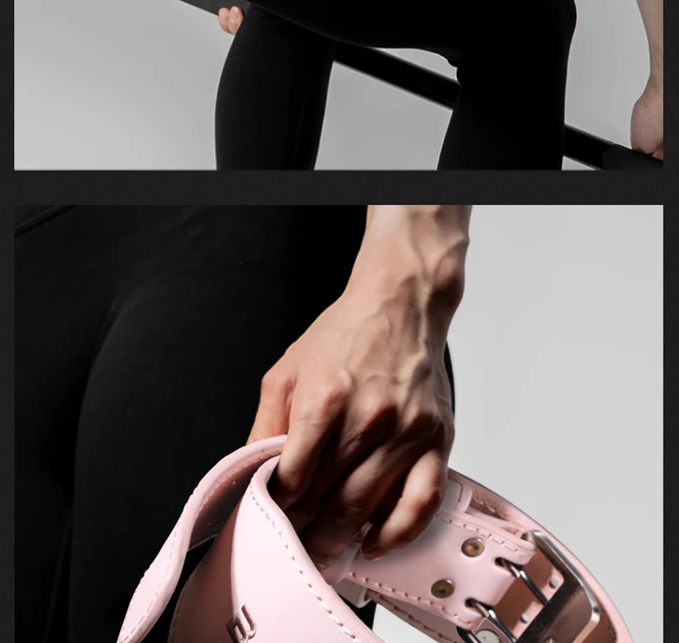 Gewichthebergürtel für Frauen, 10 cm Breite, Fitnessstudio, Fitness, Kniebeugengürtel, Rückenstütze, Powerlifting, Cross-Training, Trainingsgürtel, Rosa – Detail 7