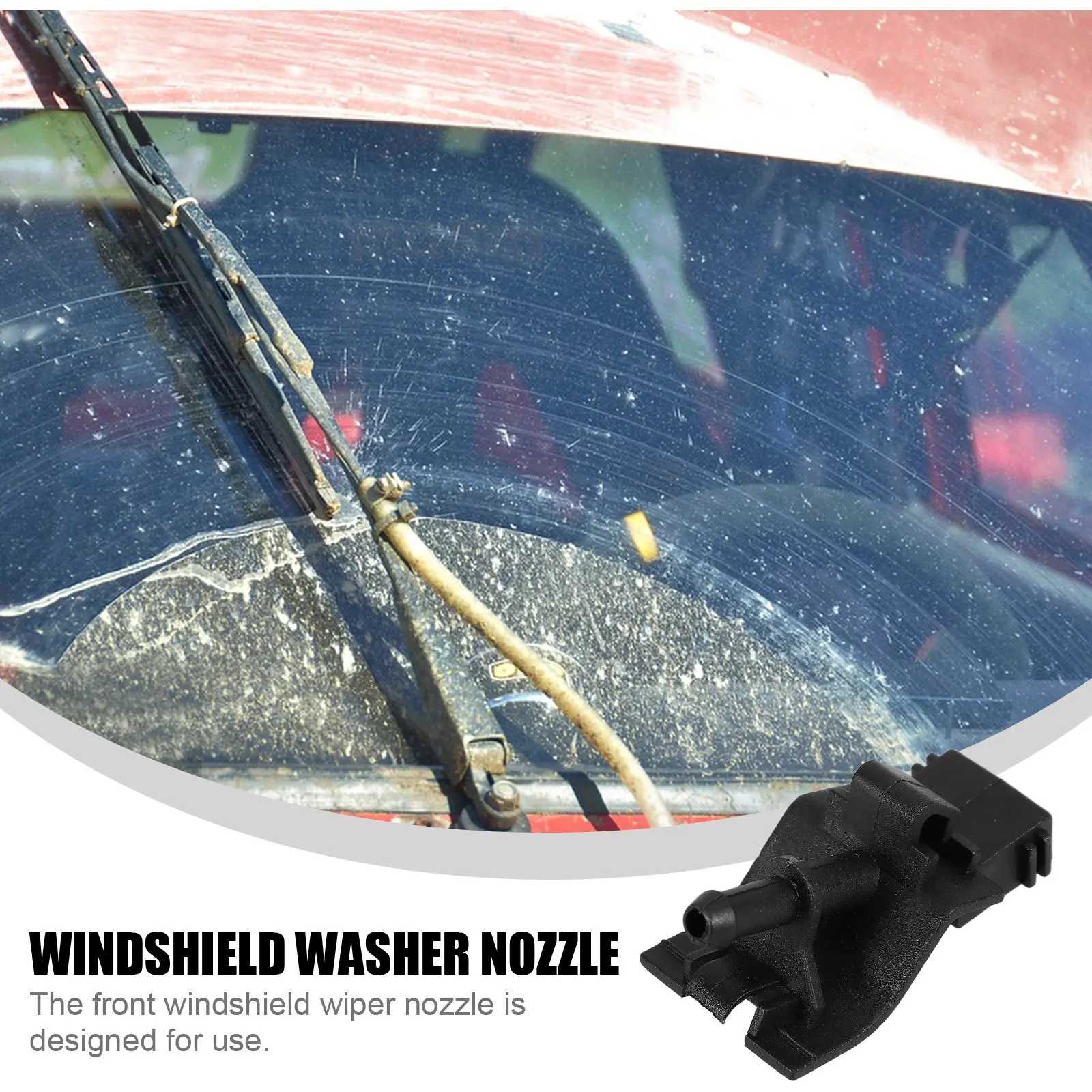 Front Windshield Washer Nozzle Reliable Long Term Use Quick Connect Design Windshield Washer Nozzles Replacement Car Cleaning