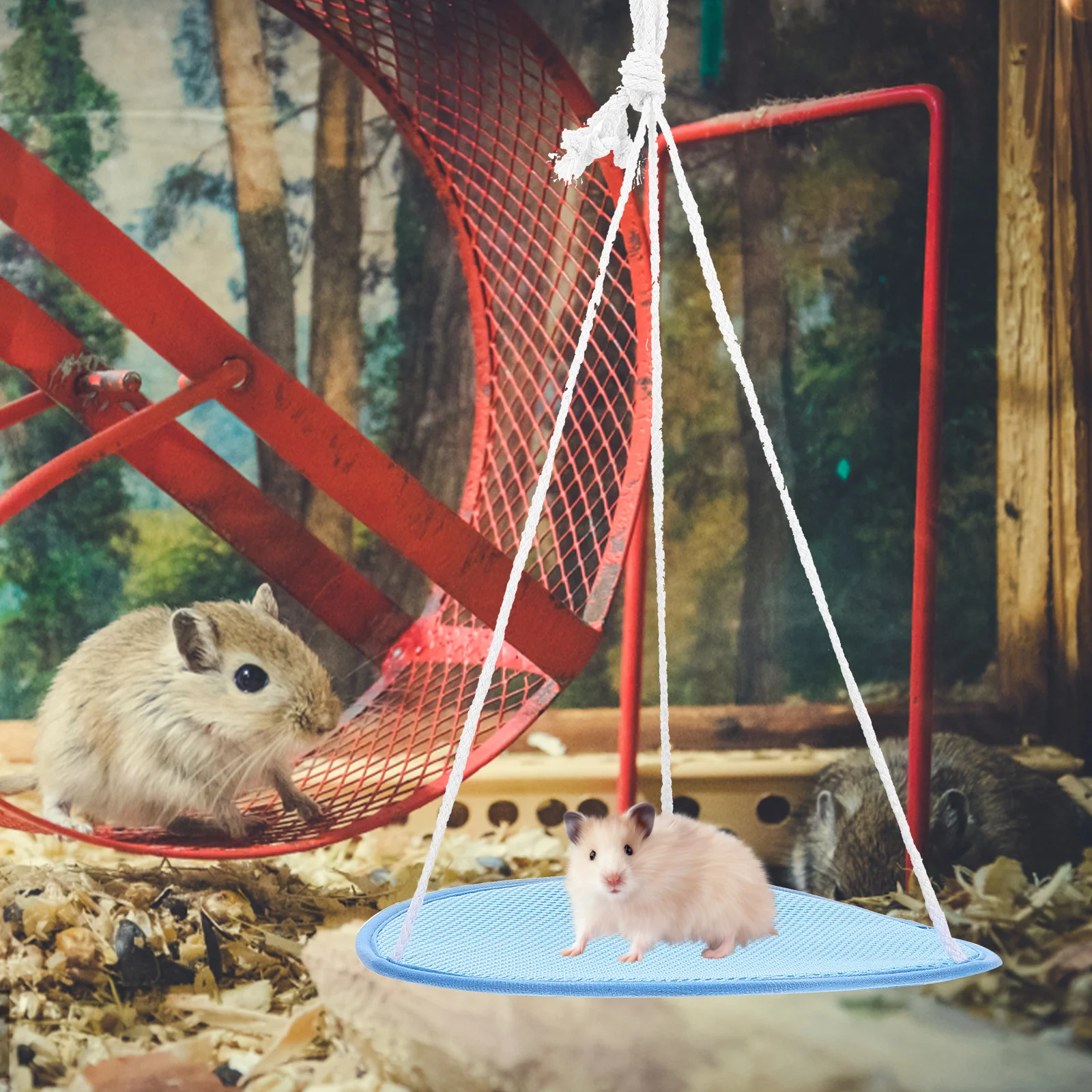 

Breathable Mesh Hammock for Reptile Cage Durable Hanging Bed Small Pets Hamster Rat Bird Swing Reptile Hammock