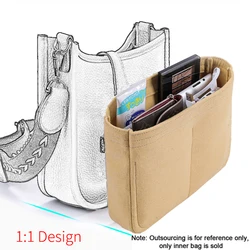 Fits For H Evelyne 16 29 33 Insert Bag Felt Makeup Organizer Bag Inner Purse Portable Base Shaper