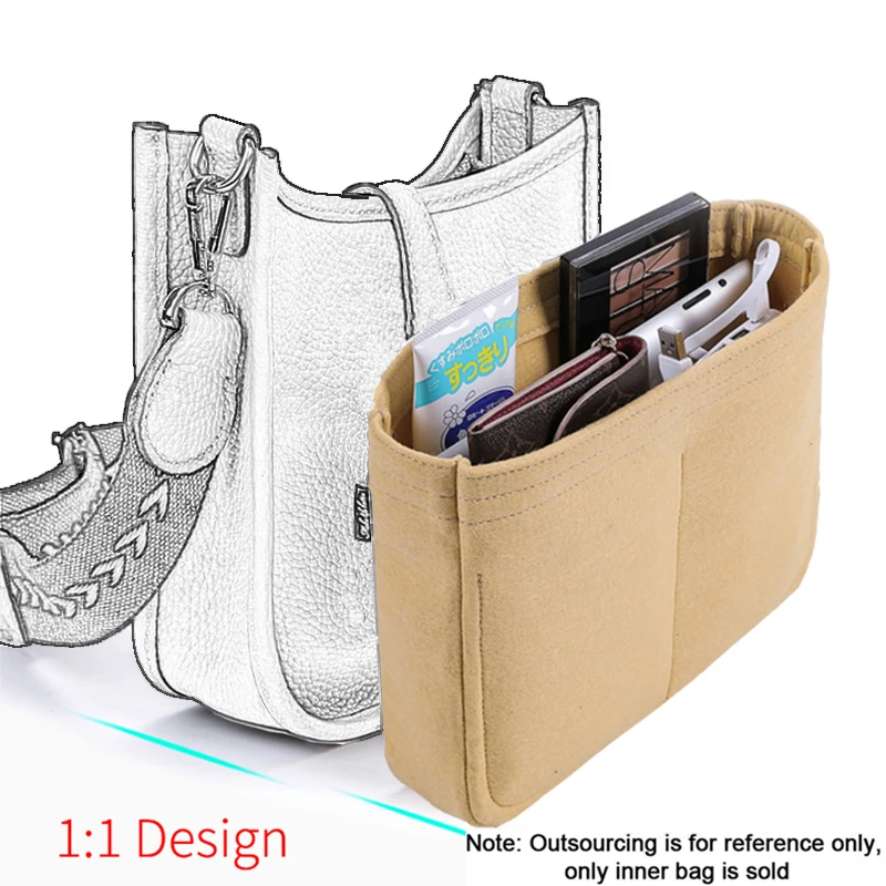 Fits For H Evelyne 16 29 33 Insert Bag Felt Makeup Organizer Bag Inner Purse Portable Base Shaper