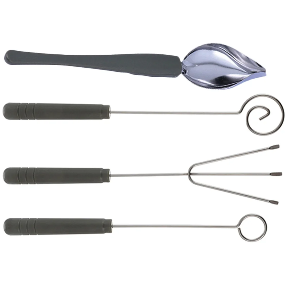 

Stainless Steel Fondue Forks Chocolate Dipping Tool Set PP Anti Rust Portable Baking Dessert Tools Cake Decoration Coffee Sauce