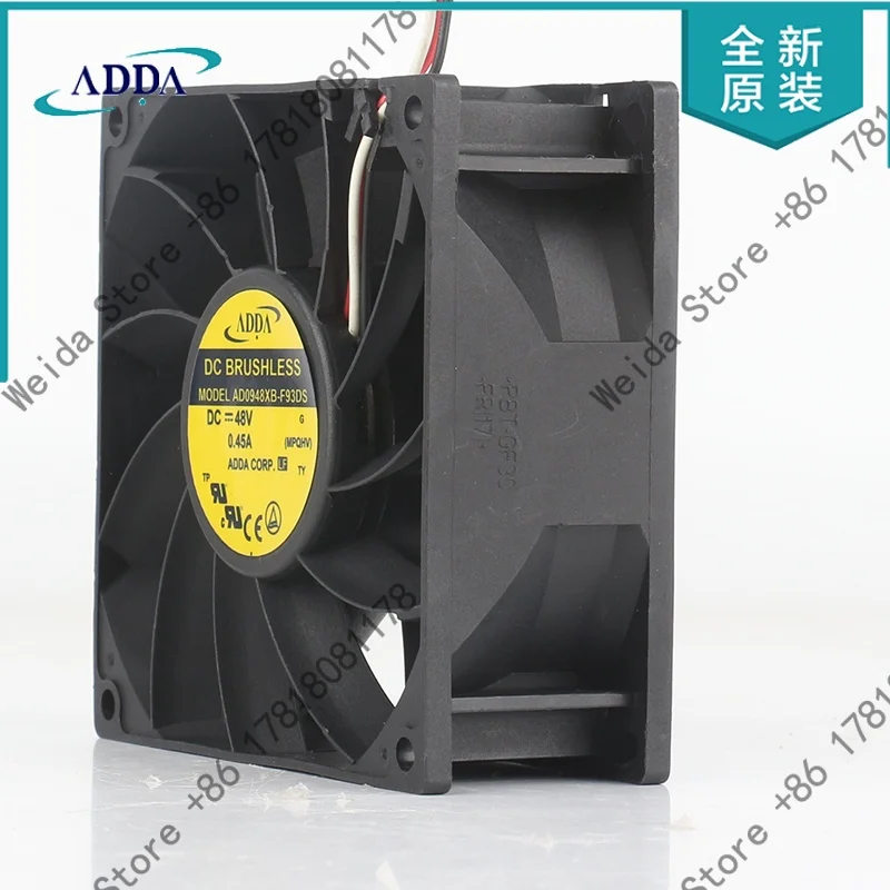 New ADDA 5V 12V 24V DC 48V 0.45A AC EC 9038 90X90X38MM 9CM Double ball converter Communication server AD0948XB-F93DS Cooling fan