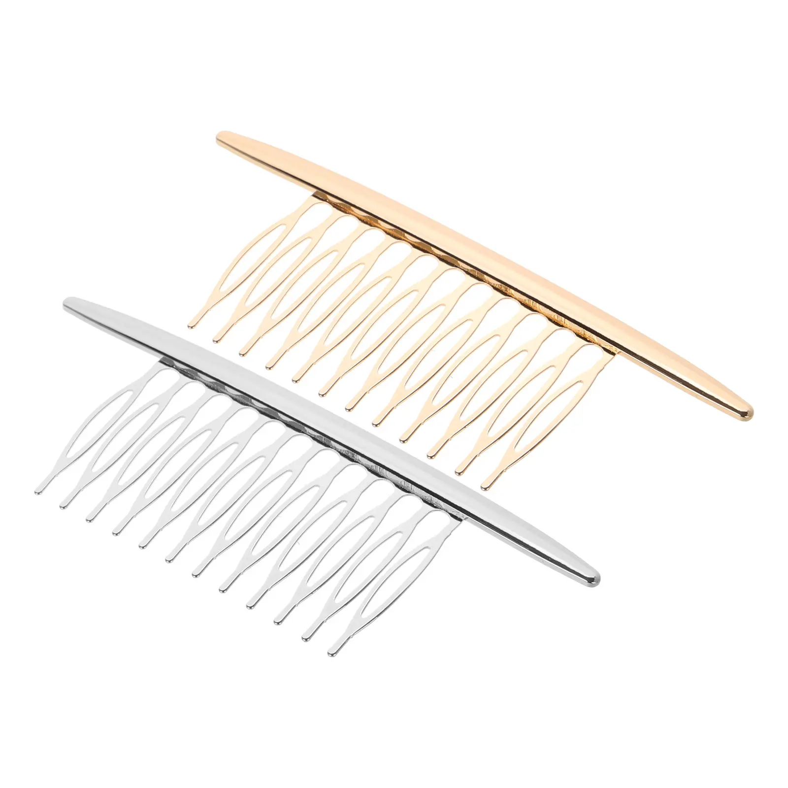 

2Pcs Electroplated Alloy Hair Combs Stylish Delicate Hair Clips for Women Side Hairpin Headdress Barrette Festival Wedding