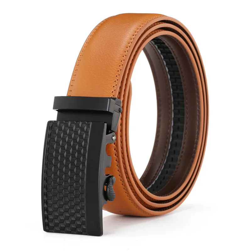 

2023 New Luxury Men's Genuine Leather Belt Classic Fashion High Quality Black Automatic Buckle Belt Youth Business Jeans Belt