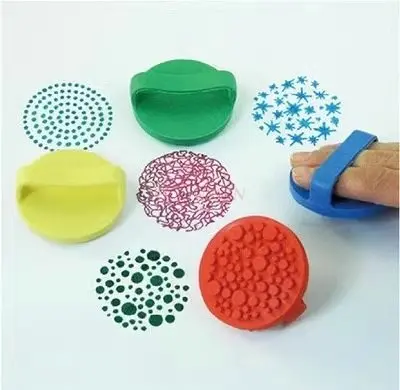 Kindergarten Baby Drawing Graffiti Roller Finger Drawing Children's Rubbing Template Set Sponge Tools Rubber Seals