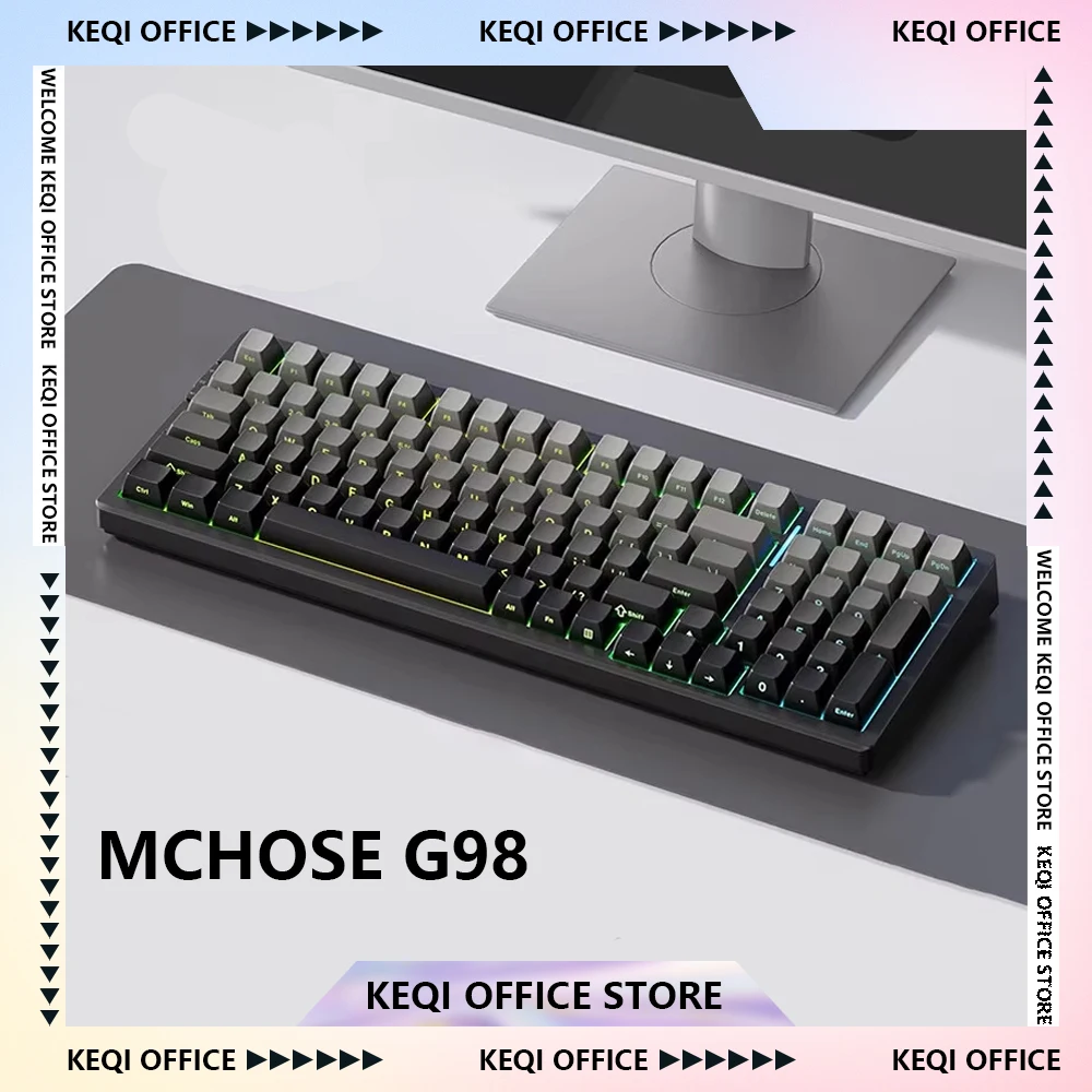 

MCHOSE G98 Wireless Mechanical Keyboards PBT Keycap RGB Hot Swap Tri-mode Customized Game Keyboard PC E-sports Accessories Gifts