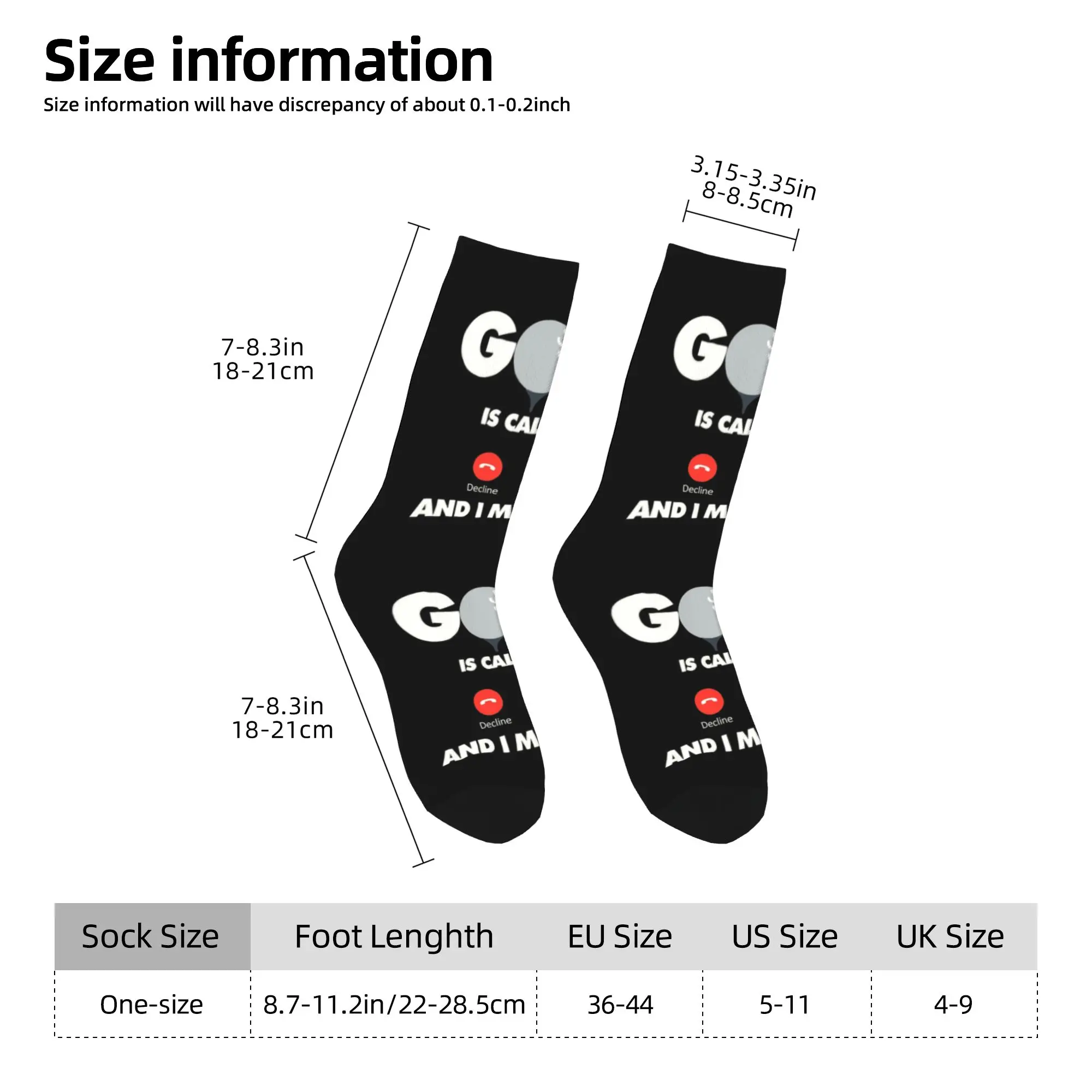 Golf Is Calling And I Must Go Socks Mens Womens Warm Fashion Novelty Funny Sport Golfer Crew Socks