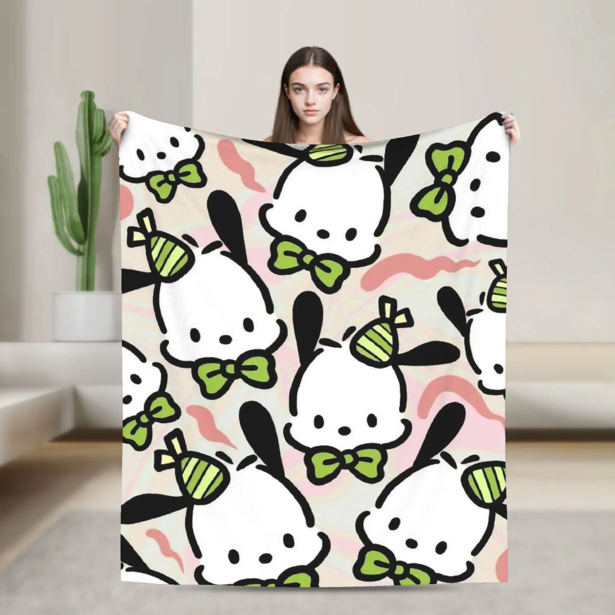 

Одеяло Pochacco для коллажа, шерстяное одеяло с рисунком собаки, потрясающее мягкое одеяло для домашнего текстильного декора