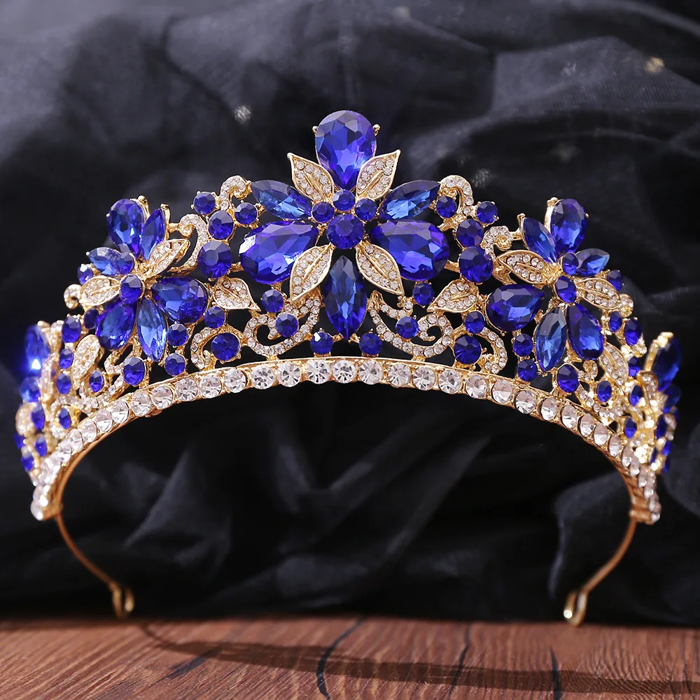 Baroque Crystal Crown Tiara For Women Bride Rhinestone Prom Princess Diadem Bridal Wedding Hair Accessories Jewelry Crown Tiara image 3