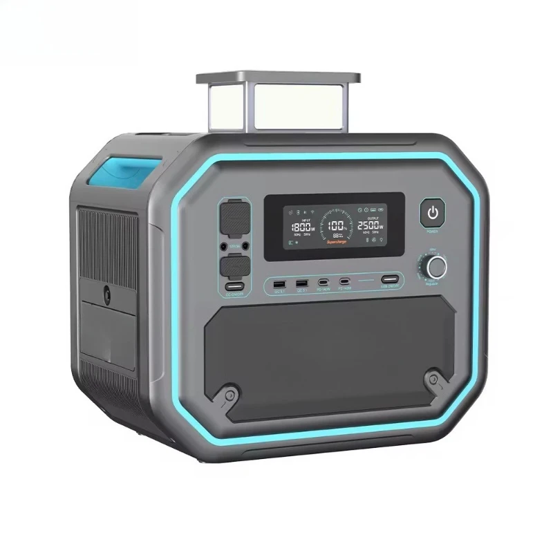 

2500W high power and large capacity, two-way inverter RV solar energy, outdoor portable energy storage power supply