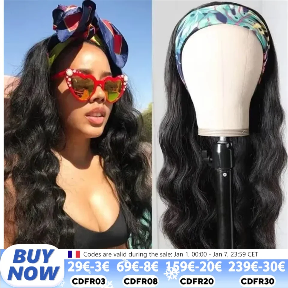 Headband Wig Human Hair Wigs Body Wave 180% Density Remy Human Hair Wigs For Black Women Brazilian Ready To Wear Wig Cikana