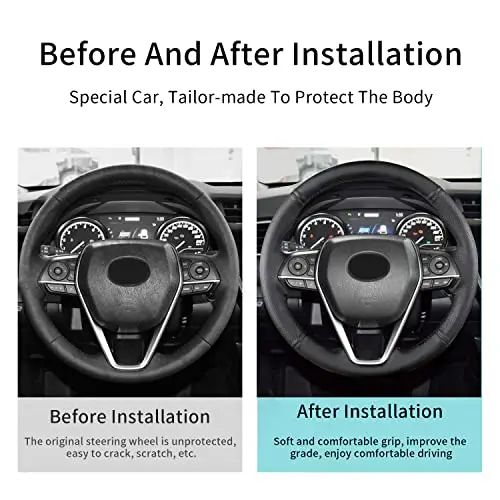 

Custom Tailored Microfiber Steering Wheel Wrap, Hand-Stitched For SUV Sedan 2018–2025, Non-Slip Breathable Grip