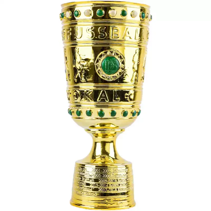 German football match trophy German fans decorate around Bundesliga football