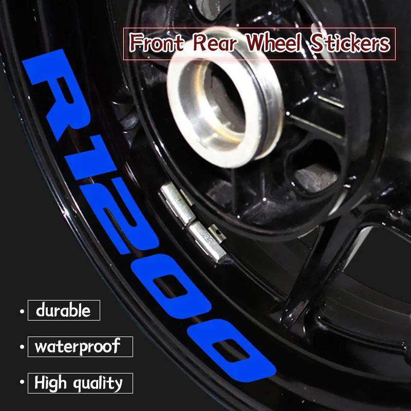 Wheel Sticker For BMW R1200GS GSA R1200RS R1200RT R1200R R1200S Motorcycle Outer Rim Reflective Waterproof Decal Sticker r1200