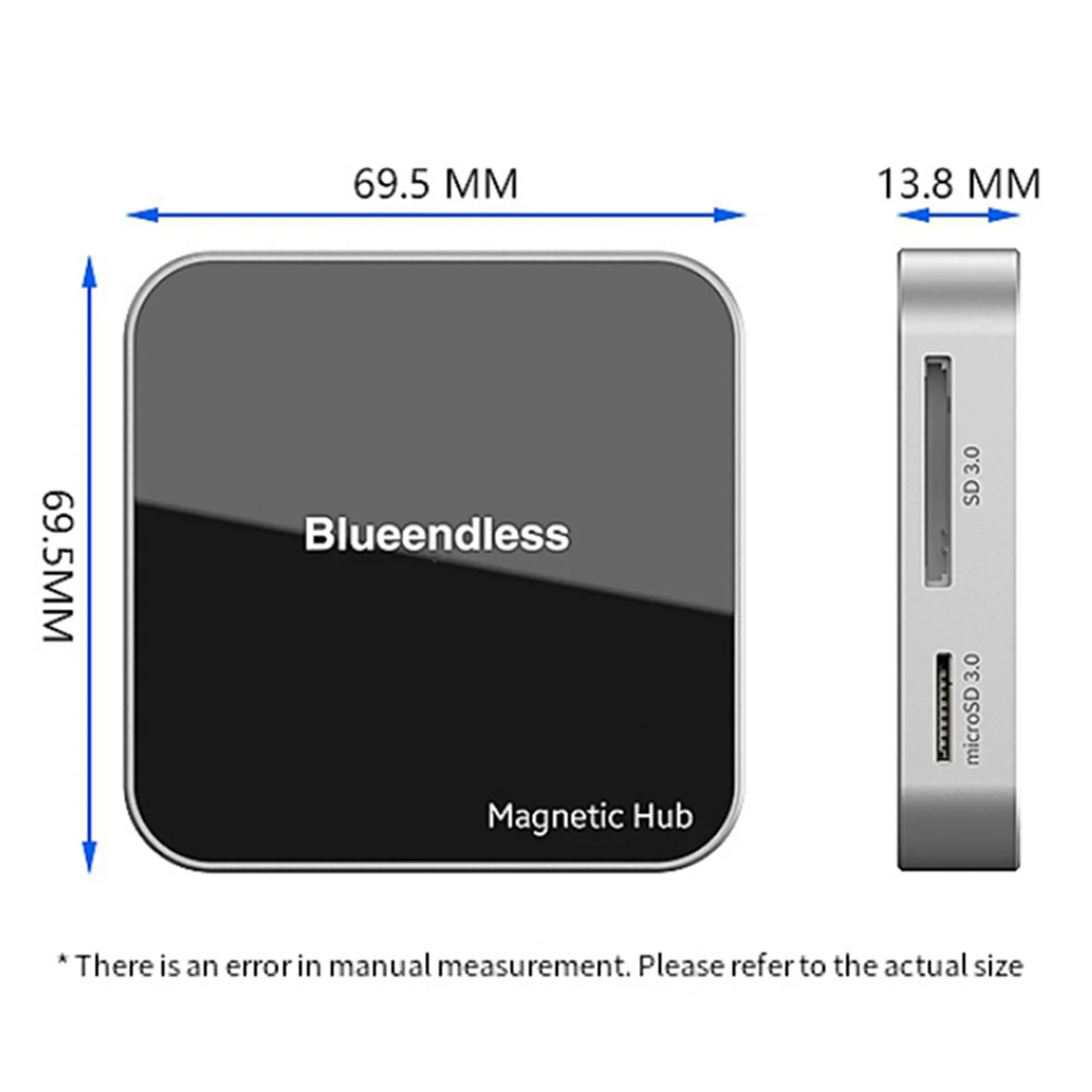 НОВАЯ магнитная док-станция BLUEENDLESS 7-в-1, USB C, магнитная док-станция для ноутбука, многопортовый адаптер USB-A, док-станция
