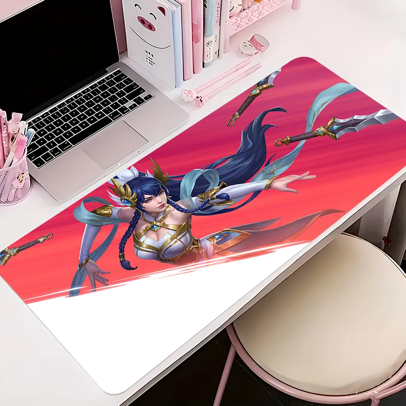 

Mouse Pad Office PC Accessories Keyboard Mat Anime Pattern Anti-slip Rubber Mousepad Gamer L-league Of Legends Irelia Desk Mat