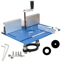 Kit di sollevamento del Router e piastra del Router in alluminio per 65mm di diametro universal Router per la lavorazione del legno tavolo banco da lavoro Trimmer incisione Mach