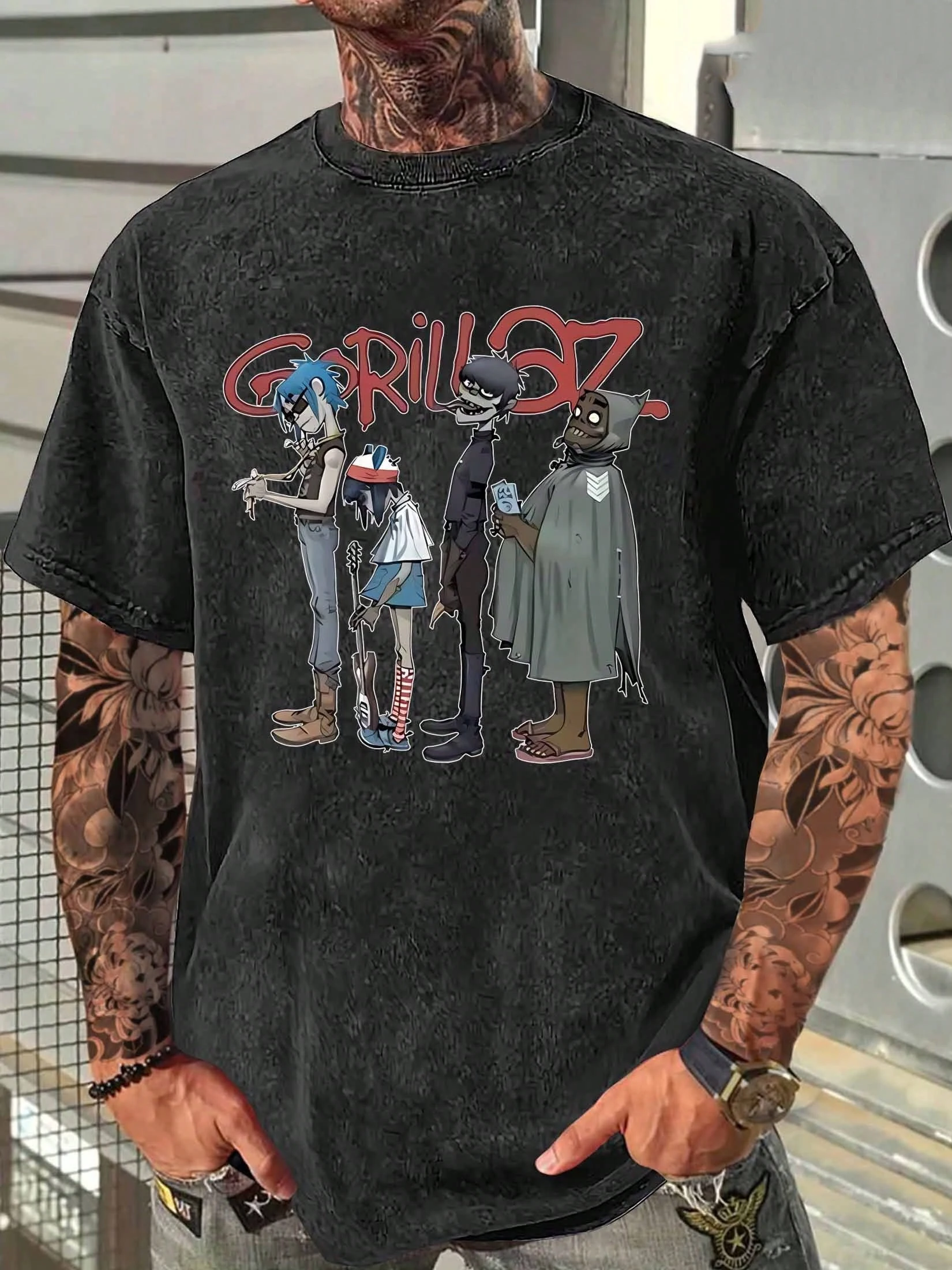 

Винтажная хлопковая футболка 90-х годов Y2K с графическим рисунком, мужская и женская футболка в стиле панк-рок, летняя повседневная мужская одежда, футболка