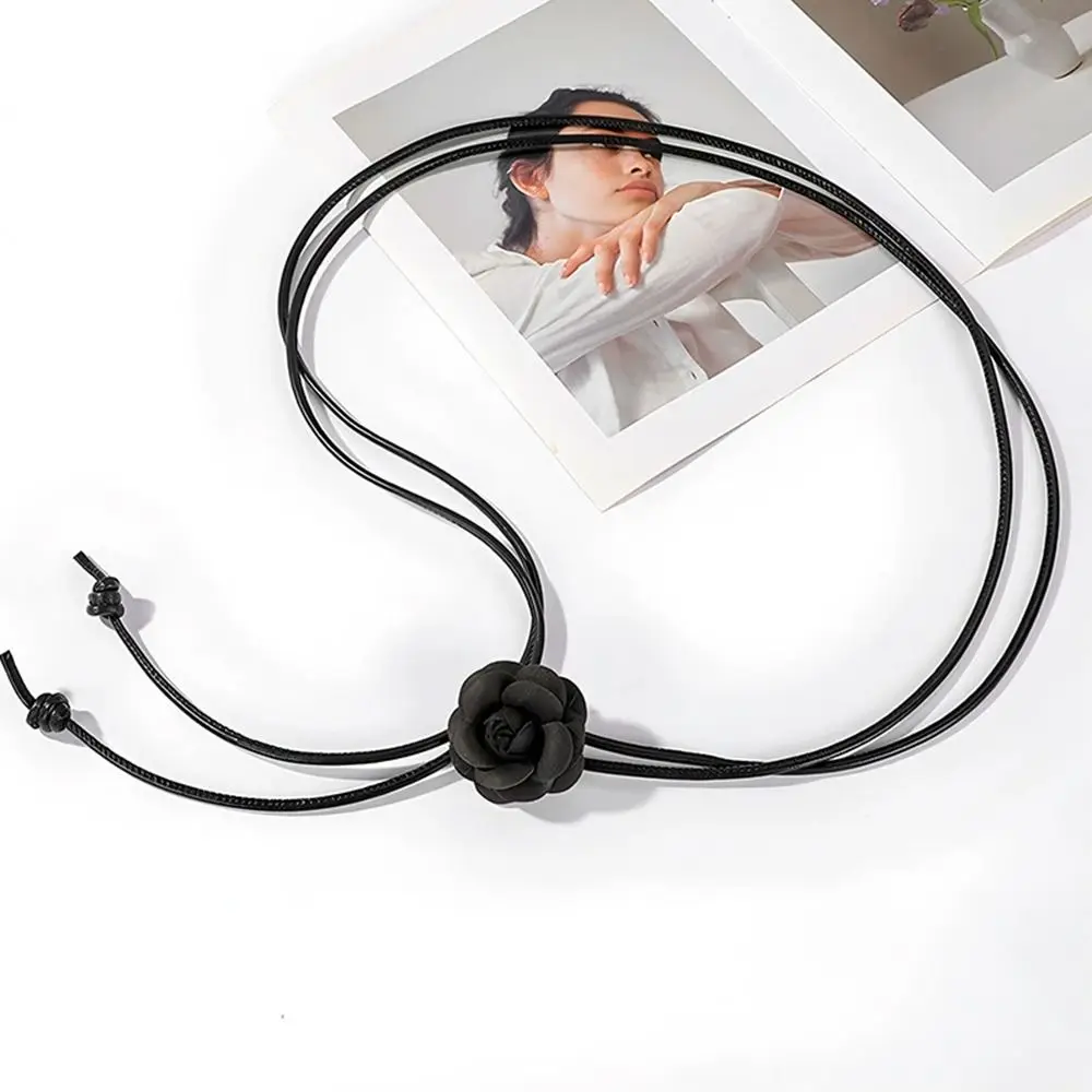 패션 에스닉 스타일 드라이 로즈 플라워 벨트 고급 레트로 매듭 허리 로프 허리띠 여성용