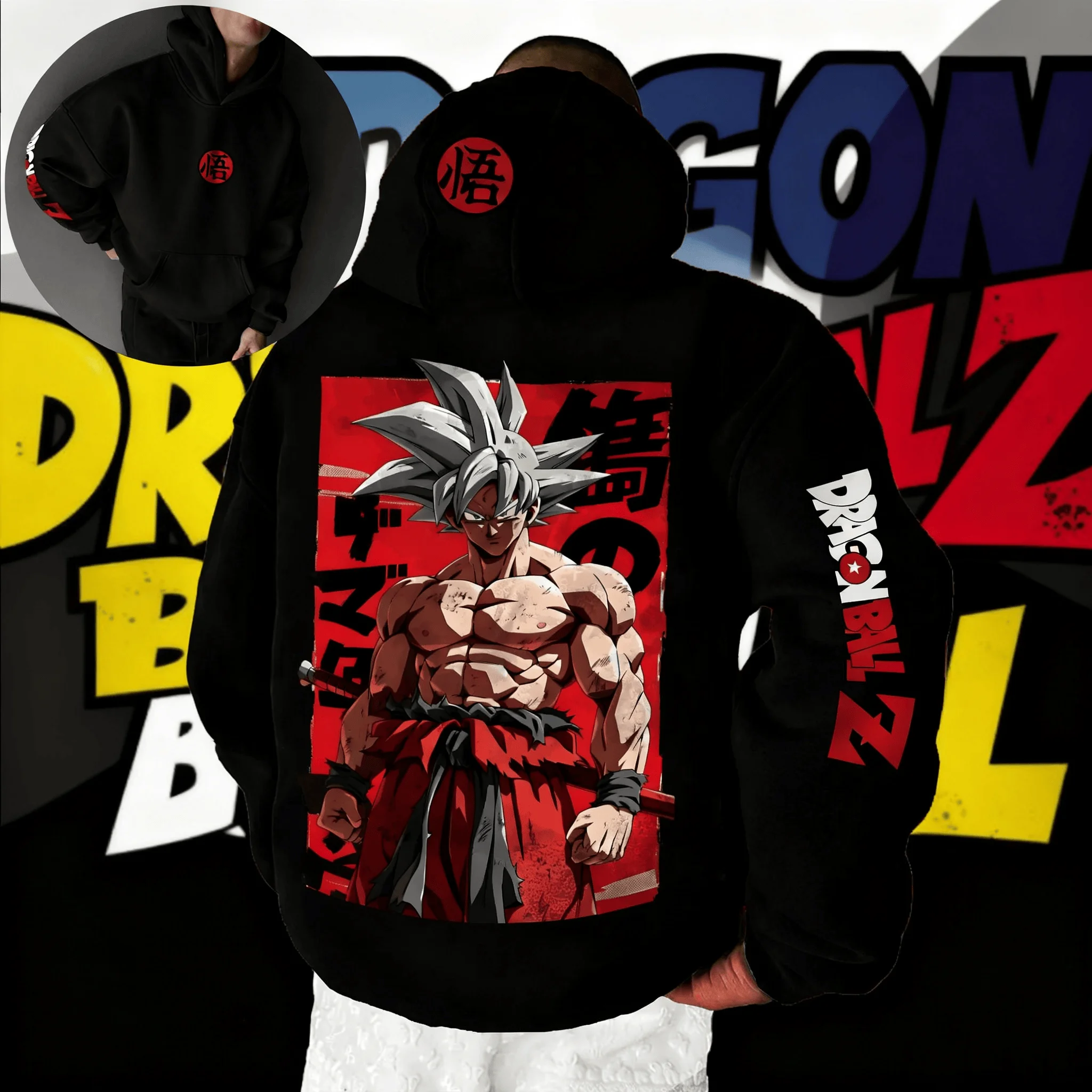 

Anime Dragon Ball Anime Sun Wukong Pattern 2025 Autumn/Winter New Hot Selling Men's Women's Casual Loose Hip Hop Cotton Hoodie